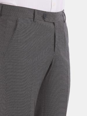 grey textured flat front formal trouser - 17597761 - Standard Image - 5