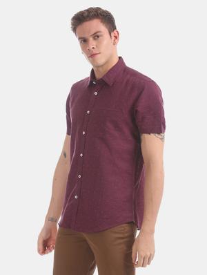 maroon printed casual shirt - 17597918 - Standard Image - 2