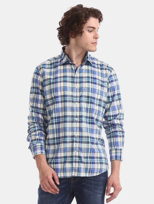 multi colored checkered casual shirt - 17597983 - Very Small Image - 1