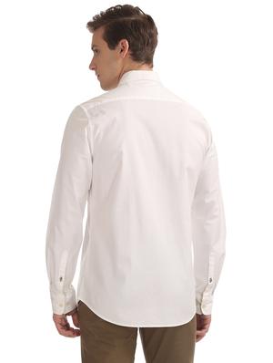 white solid casual shirt - 17598015 - Standard Image - 3