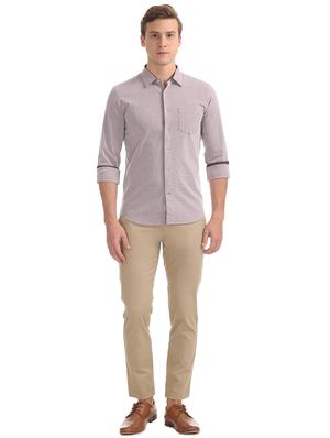 purple self design casual shirt - 17598047 - Standard Image - 4
