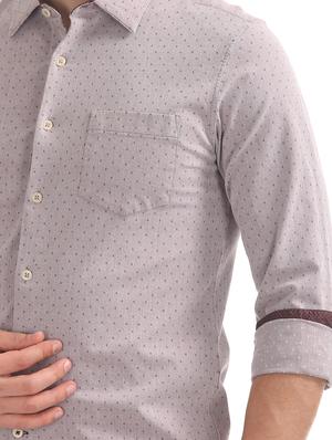 purple self design casual shirt - 17598047 - Standard Image - 5