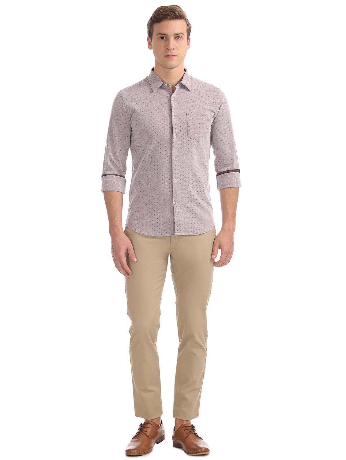 purple self design casual shirt - 17598047 - Zoom Image - 4