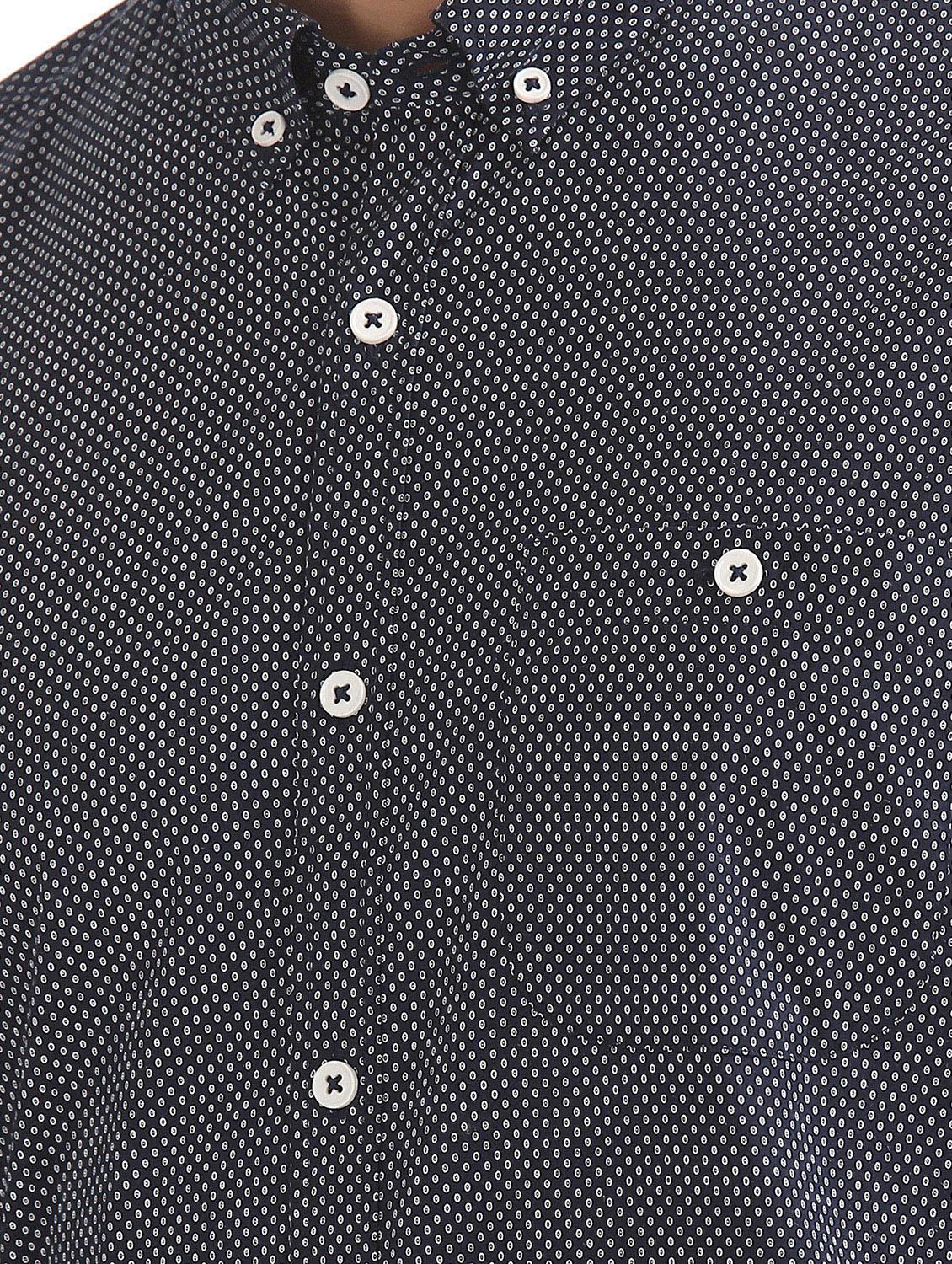 navy blue printed casual shirt - 17598049 - Zoom Image - 5