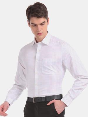 white checkered formal shirt - 17598086 - Standard Image - 2