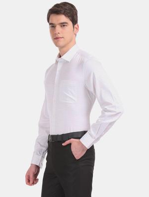 white checkered formal shirt - 17598086 - Standard Image - 3