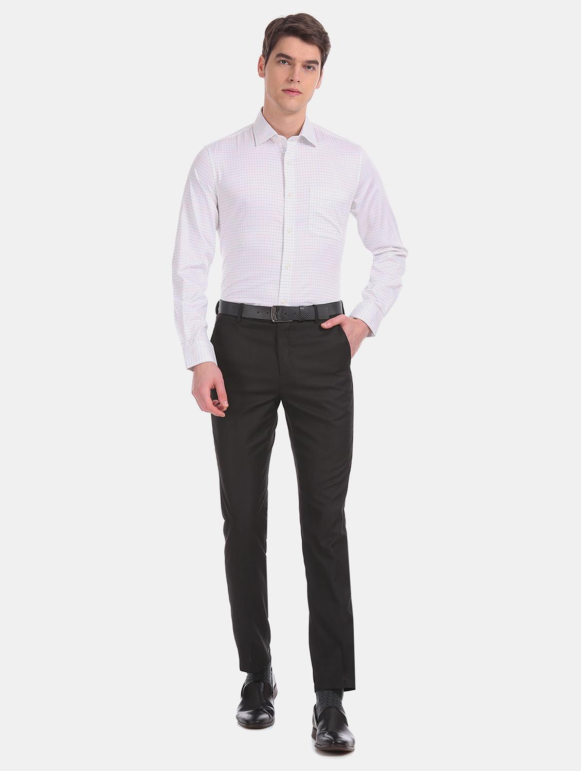 white checkered formal shirt - 17598086 - Zoom Image - 5