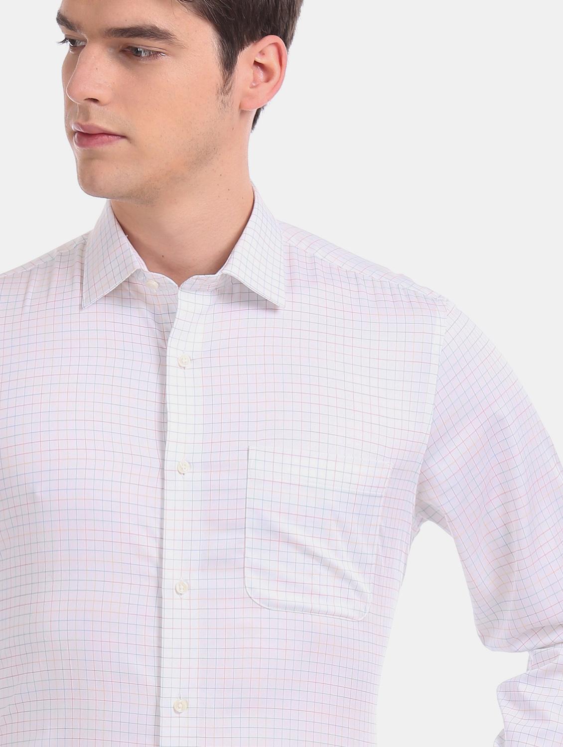 white checkered formal shirt - 17598086 - Zoom Image - 6