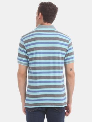 blue striped polo t-shirt - 17598143 - Standard Image - 4