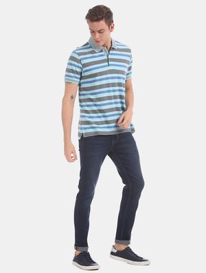 blue striped polo t-shirt - 17598143 - Standard Image - 5