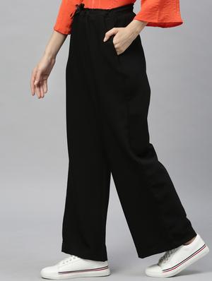 solid wide leg trouser - 17598236 - Standard Image - 2