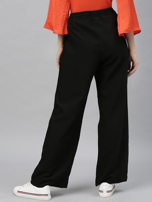 solid wide leg trouser - 17598236 - Standard Image - 4