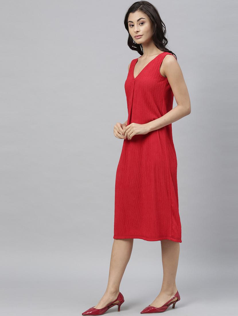 v neck a-line dress - 17598257 - Zoom Image - 2