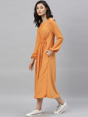 drawstring waist maxi dress - 17598269 - Standard Image - 3