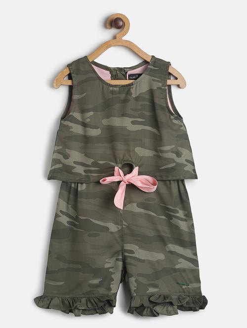 green printed jumpsuit - 17598425 - Standard Image - 1
