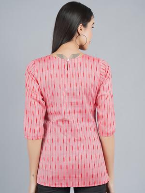 key hole neck printed top - 17598526 - Standard Image - 3