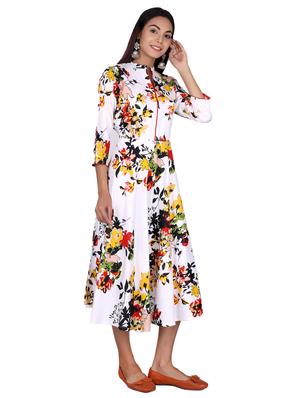 floral a-line ethnic dress - 17598589 - Standard Image - 2