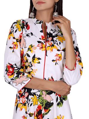floral a-line ethnic dress - 17598589 - Standard Image - 4