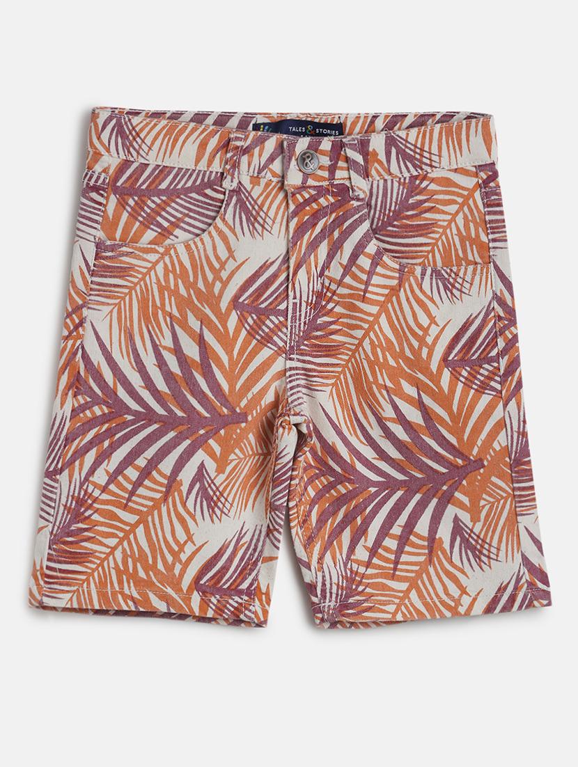brown printed shorts - 17599218 - Zoom Image - 1