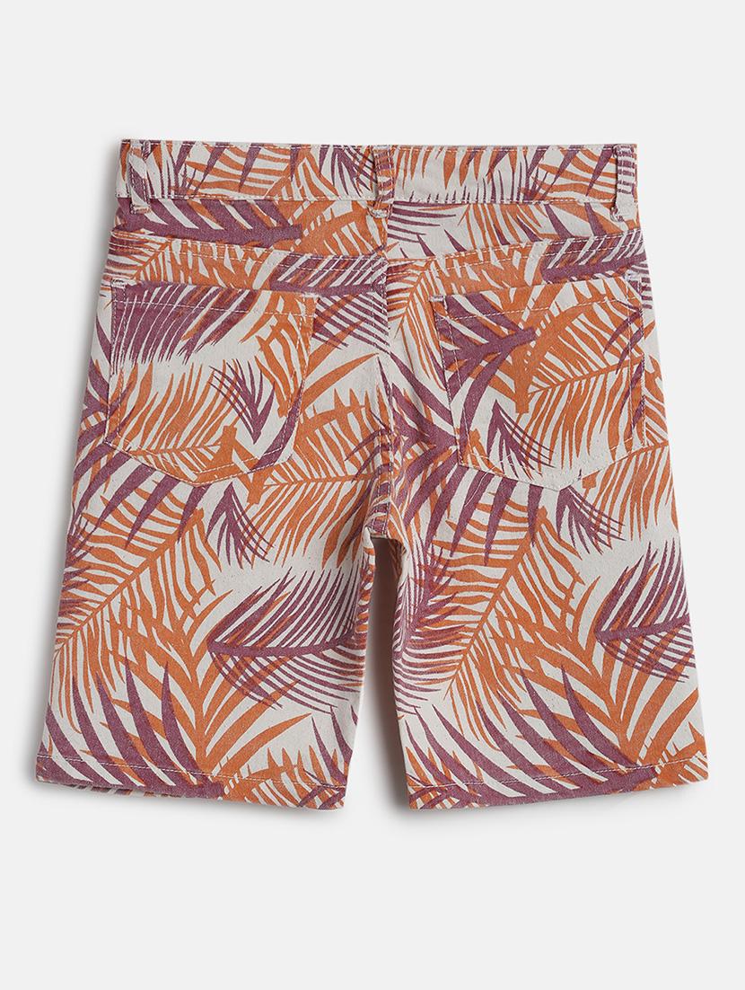 brown printed shorts - 17599218 - Zoom Image - 2