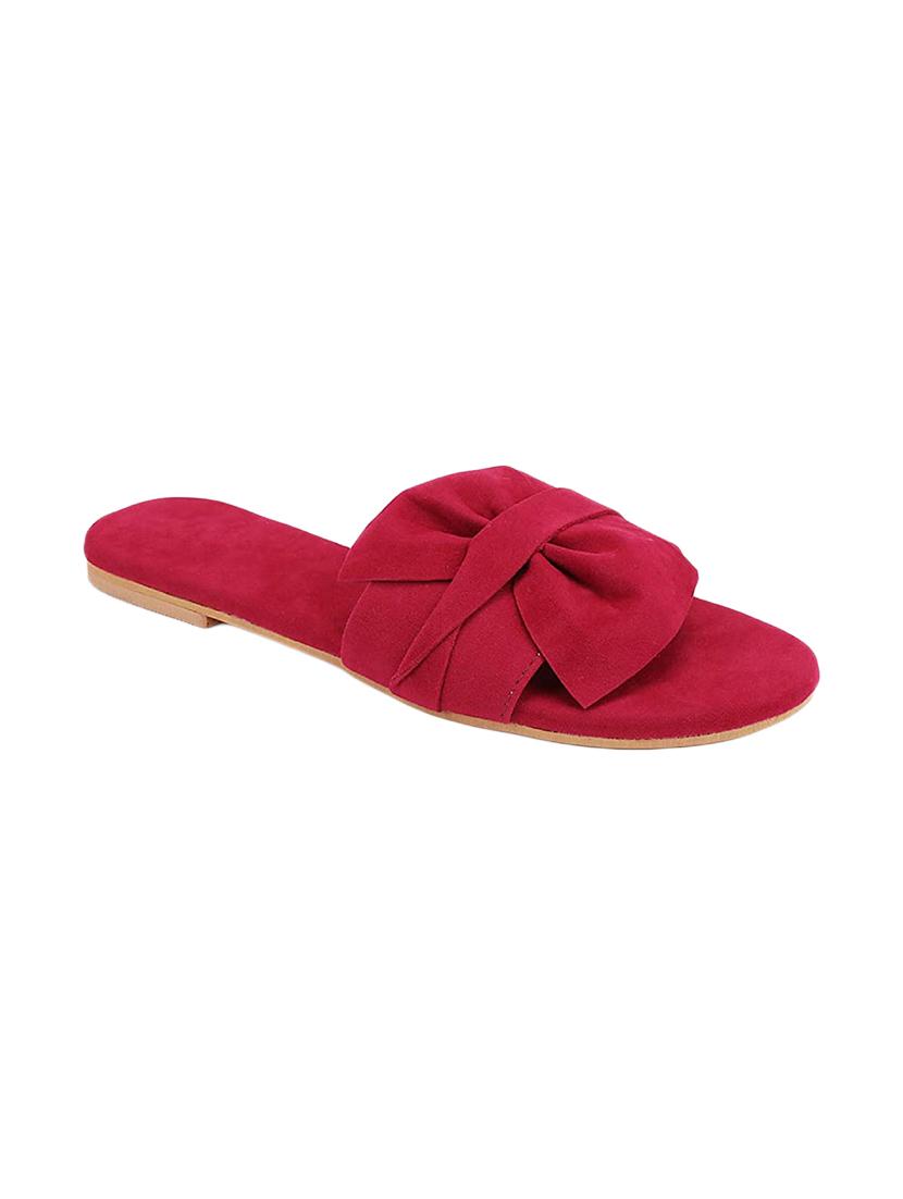 red synthetic slip on sandals - 17599224 - Zoom Image - 2