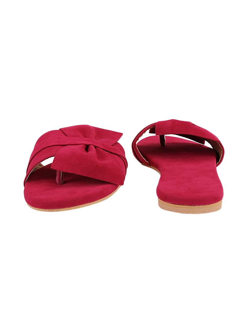 red synthetic slip on sandals - 17599224 - Zoom Image - 4