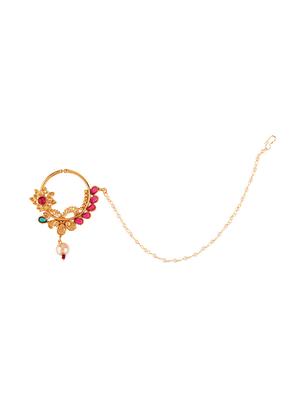 gold plated ring nose pin - 17599312 - Standard Image - 2