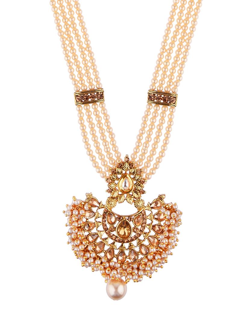 gold plated long necklace - 17599463 - Zoom Image - 2