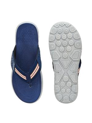 blue fabric slip on slippers - 17599496 - Standard Image - 5