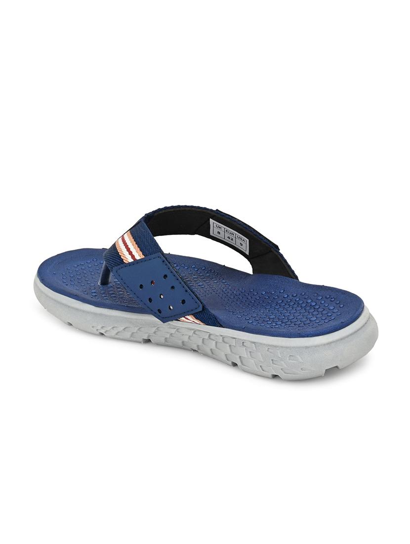 blue fabric slip on slippers - 17599496 - Zoom Image - 4