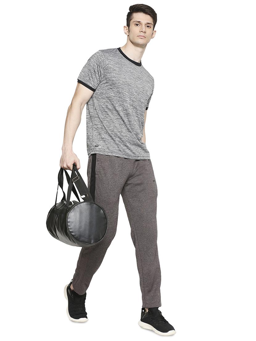 grey side taped full length track pant - 17599519 - Zoom Image - 4