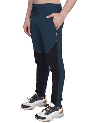 dark blue color block full length track pant - 17599592 - Standard Image - 2