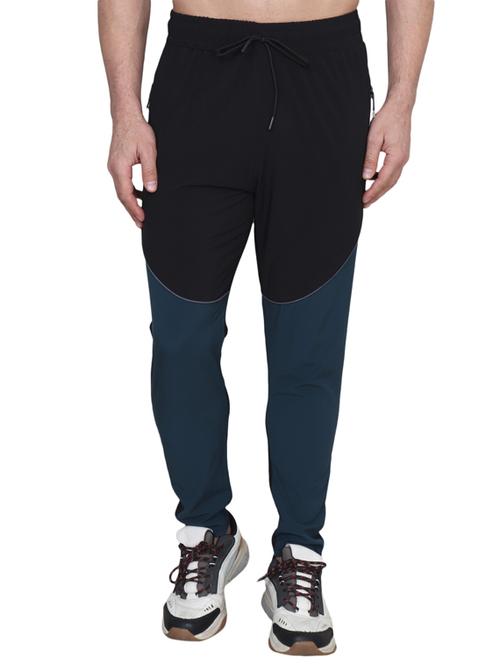 black color block full length track pant - 17599593 - Standard Image - 1