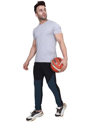 black color block full length track pant - 17599593 - Standard Image - 4