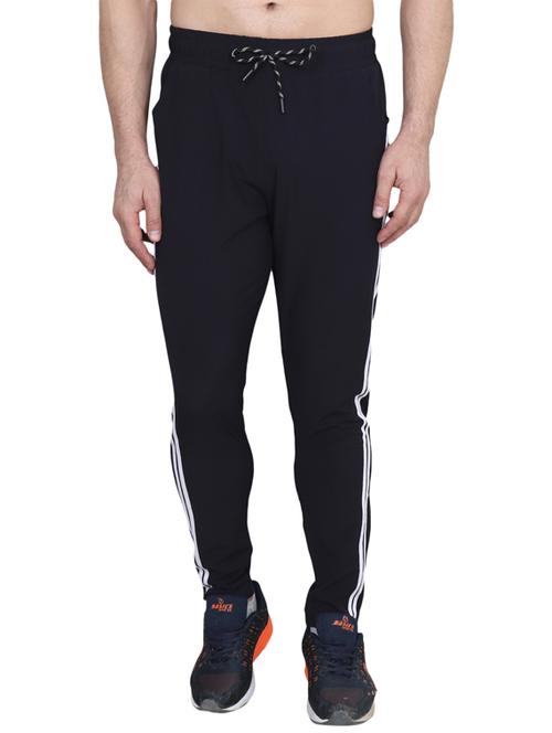 black side striped full length track pant - 17599594 - Standard Image - 1