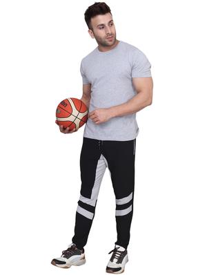 black color block full length track pant - 17599600 - Standard Image - 4