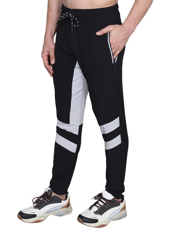 black color block full length track pant - 17599600 - Zoom Image - 2