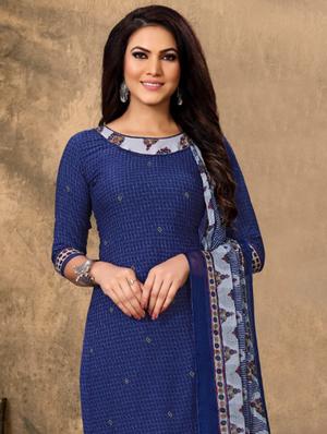 printed unstitched suit - 17599895 - Standard Image - 2