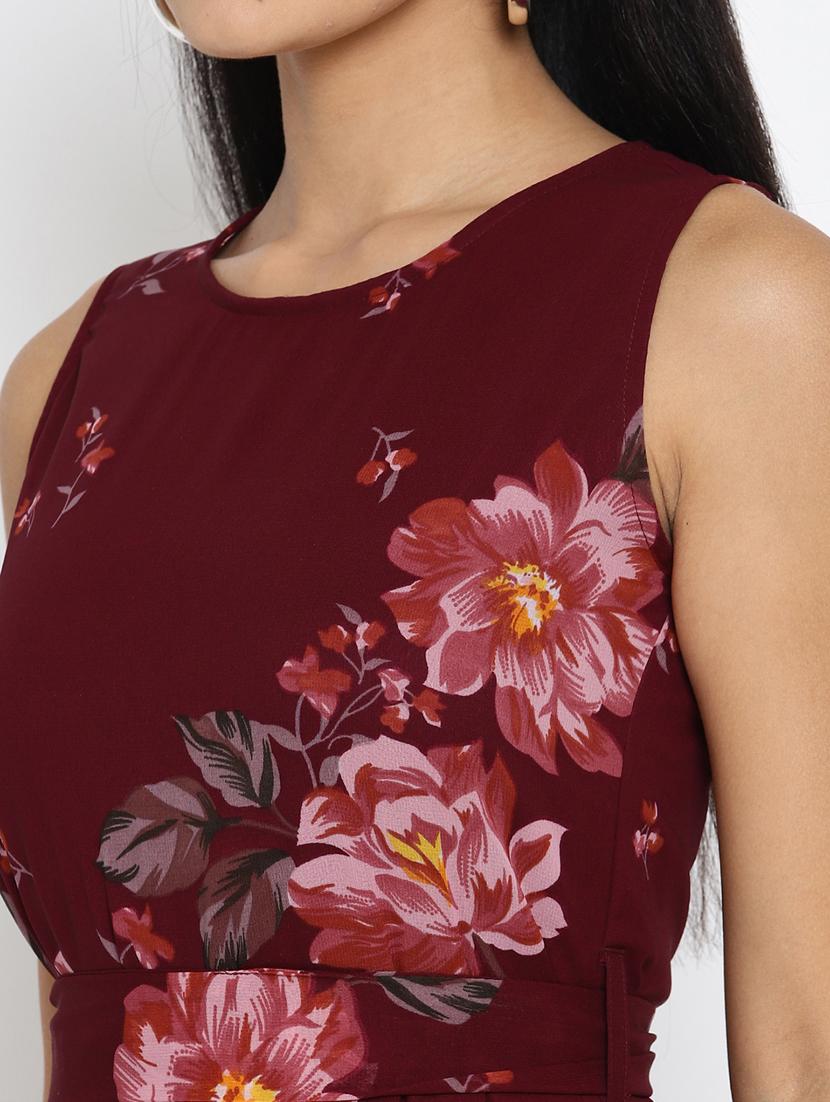 tie back floral maxi dress - 17599909 - Zoom Image - 4