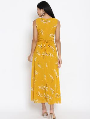tie back floral maxi dress - 17599910 - Standard Image - 3