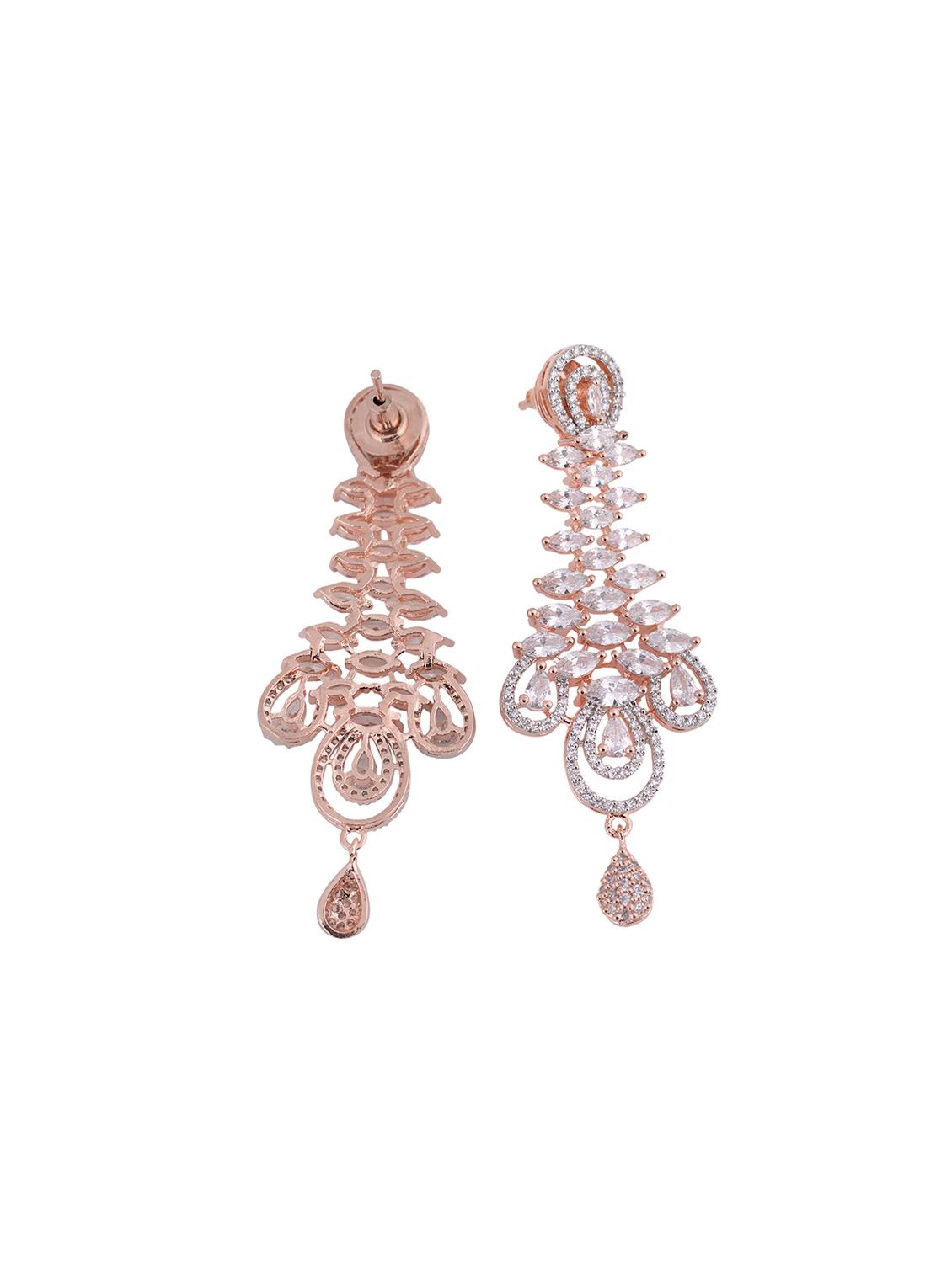 gold brass drop earring - 17599971 - Zoom Image - 3