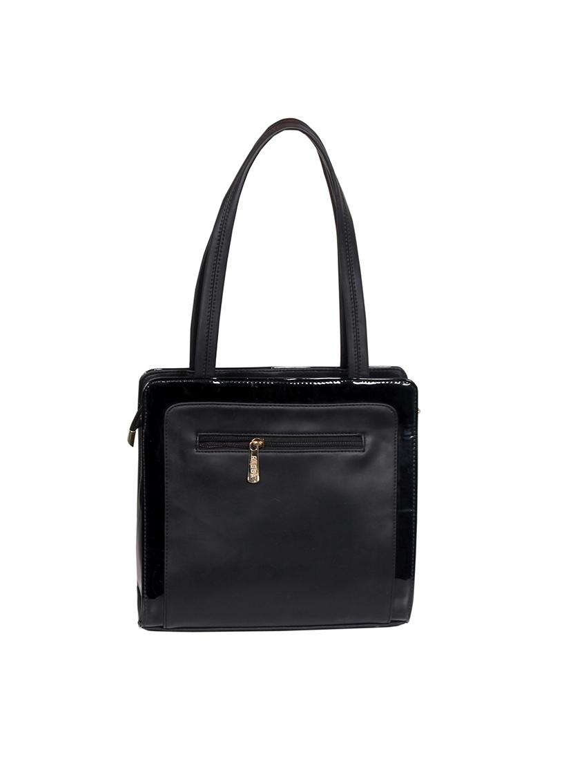 black leatherette (pu) regular handbag - 17599988 - Zoom Image - 2