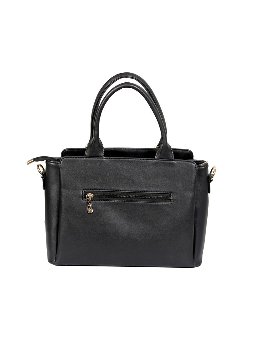 black leatherette (pu) regular handbag - 17599996 - Zoom Image - 2