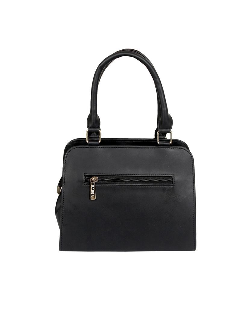 black leatherette (pu) regular handbag - 17600005 - Zoom Image - 2
