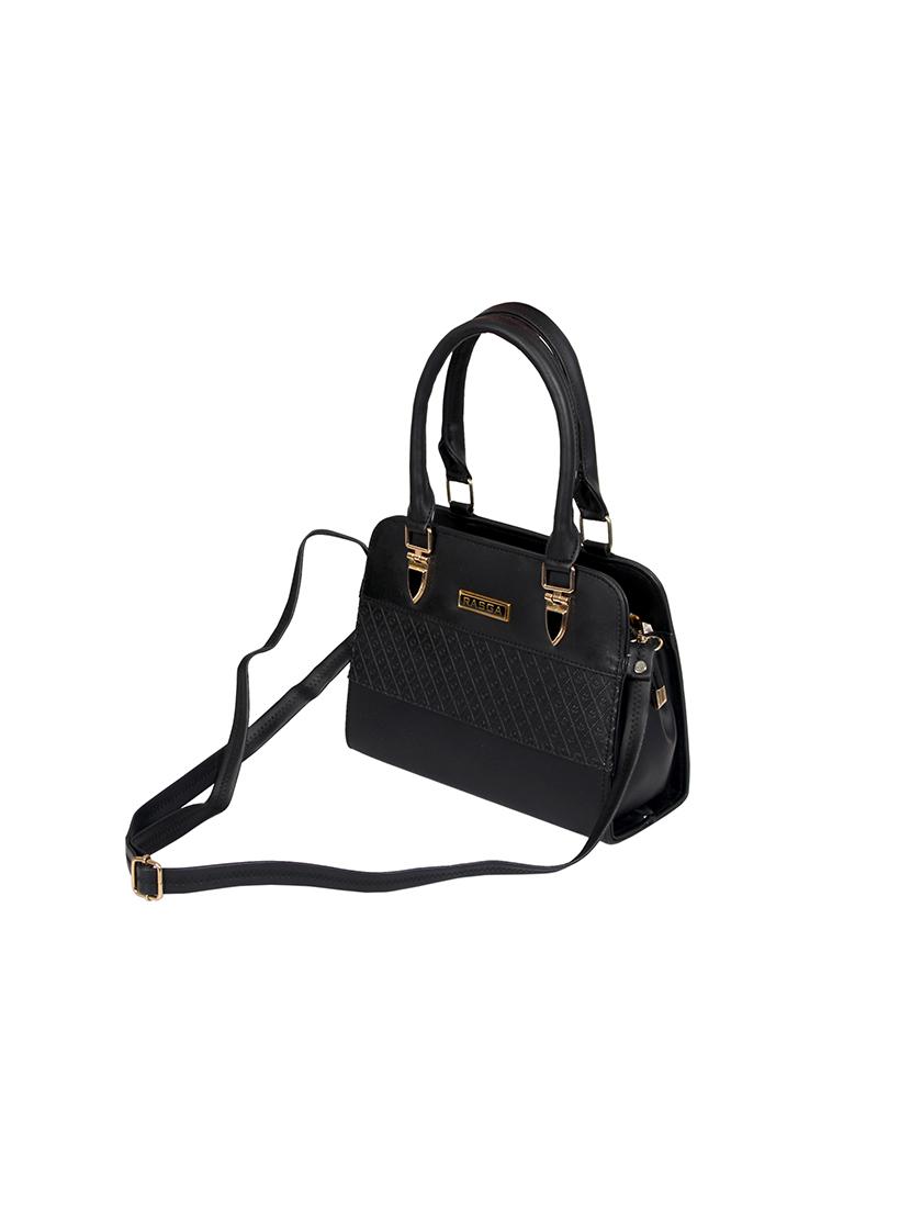 black leatherette (pu) regular handbag - 17600005 - Zoom Image - 4