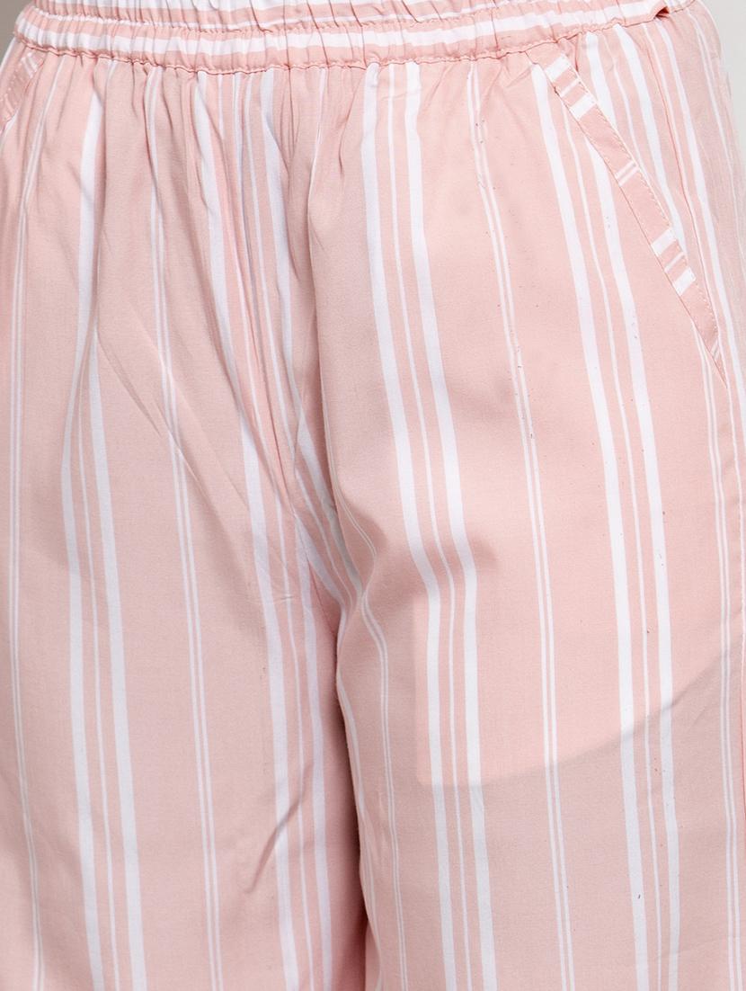 high rise striped palazzo - 17600081 - Zoom Image - 5