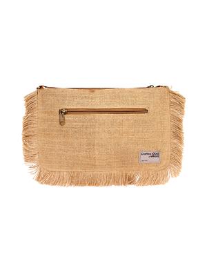 beige jute regular clutch - 17601372 - Standard Image - 2