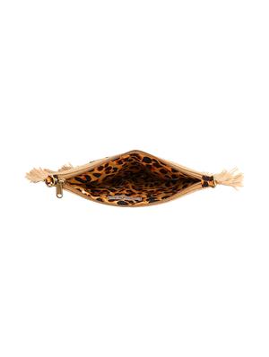 beige jute regular clutch - 17601372 - Standard Image - 3