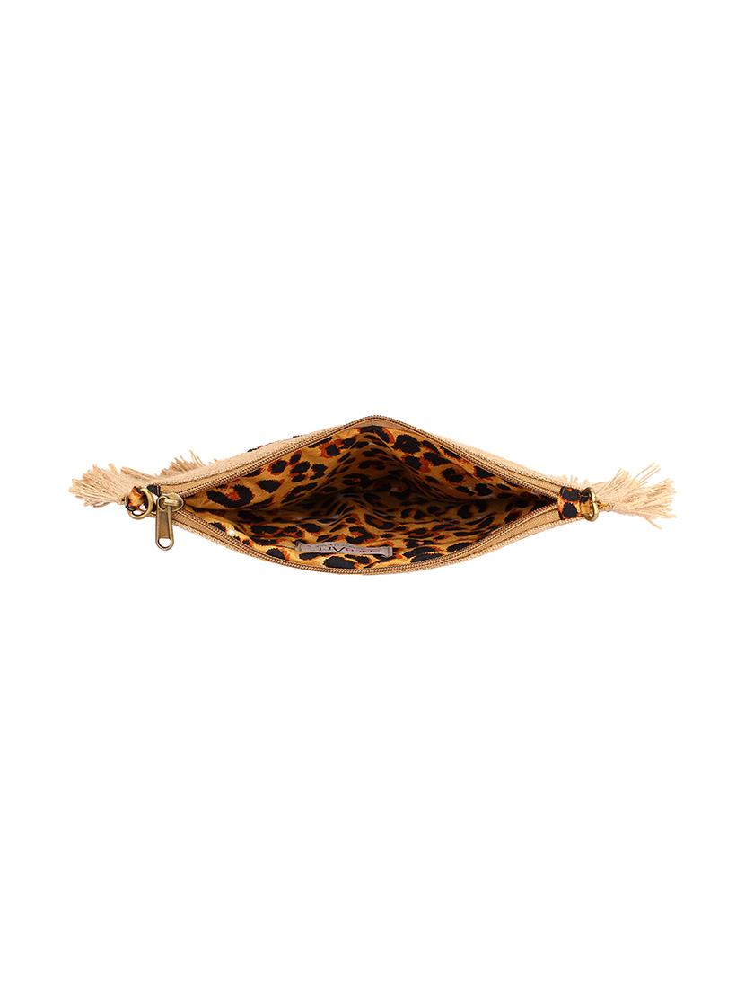 beige jute regular clutch - 17601372 - Zoom Image - 3