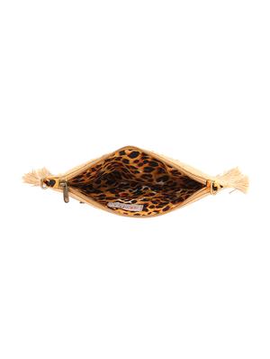 beige jute regular clutch - 17601374 - Standard Image - 3